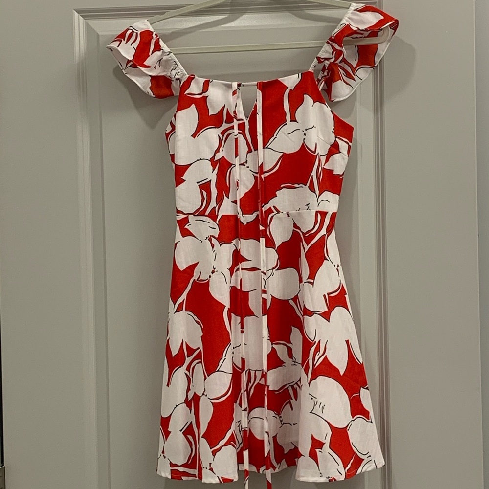 JOA red and white dress